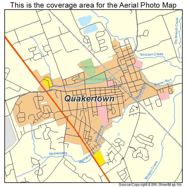 Quakertown, PA location map 