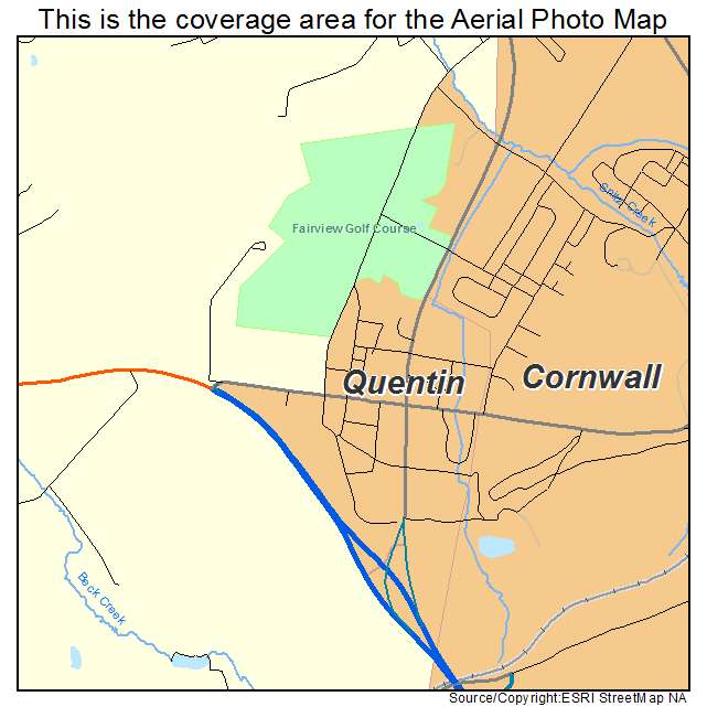 Quentin, PA location map 