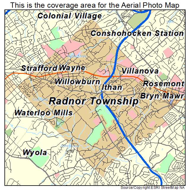 Radnor Township, PA location map 