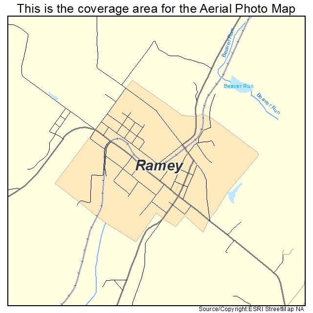 Ramey, PA location map 