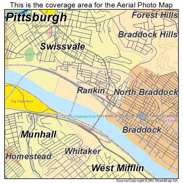 Rankin, PA location map 