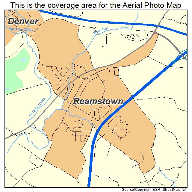 Reamstown, PA location map 