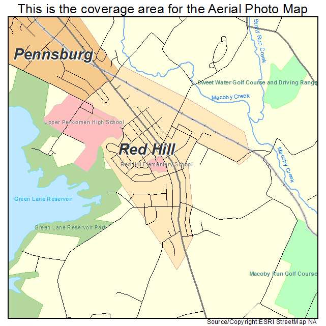 Red Hill, PA location map 