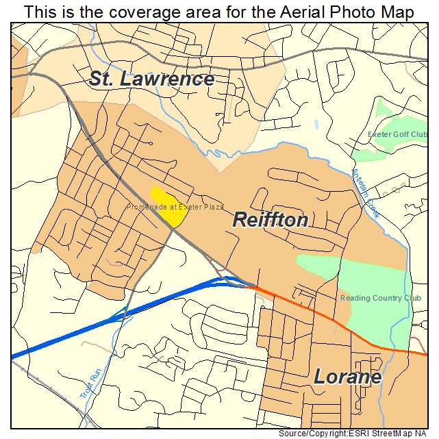 Reiffton, PA location map 