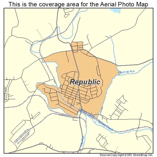 Republic, PA location map 
