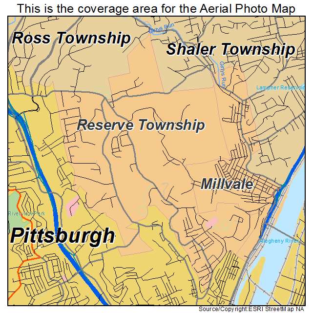 Reserve Township, PA location map 
