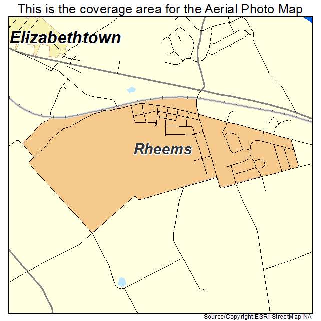 Rheems, PA location map 