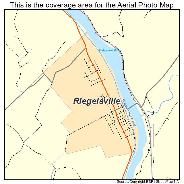 Riegelsville, PA location map 