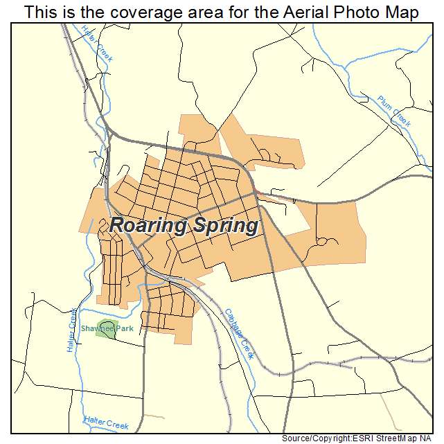 Roaring Spring, PA location map 