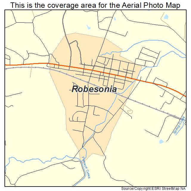 Robesonia, PA location map 
