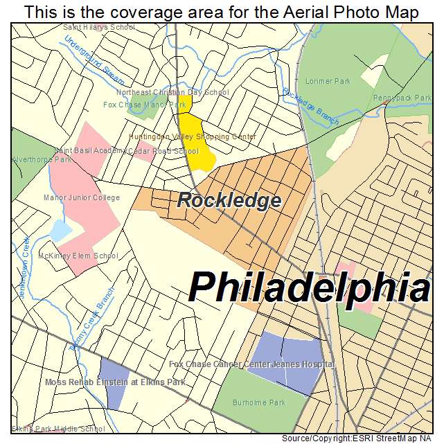 Rockledge, PA location map 