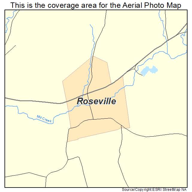 Roseville, PA location map 