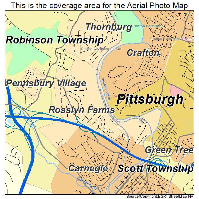 Rosslyn Farms, PA location map 