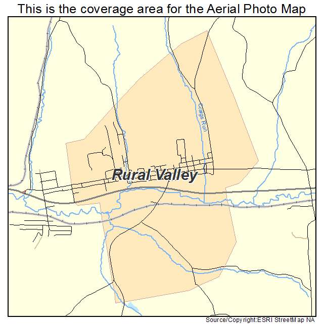 Rural Valley, PA location map 