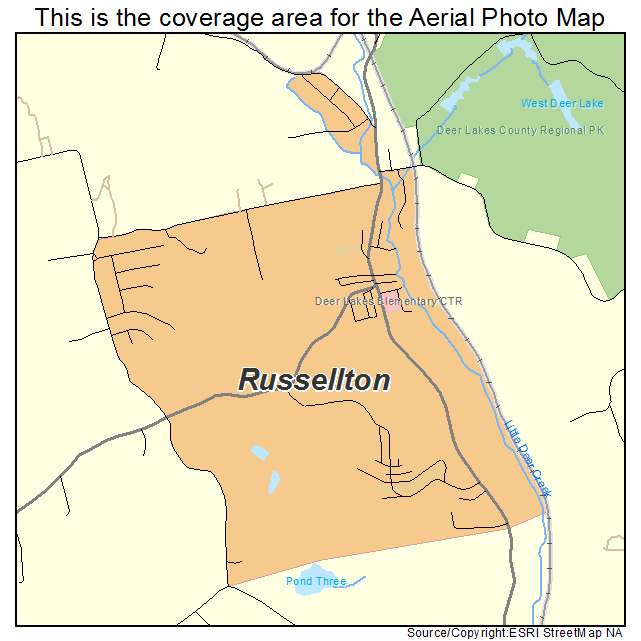 Russellton, PA location map 