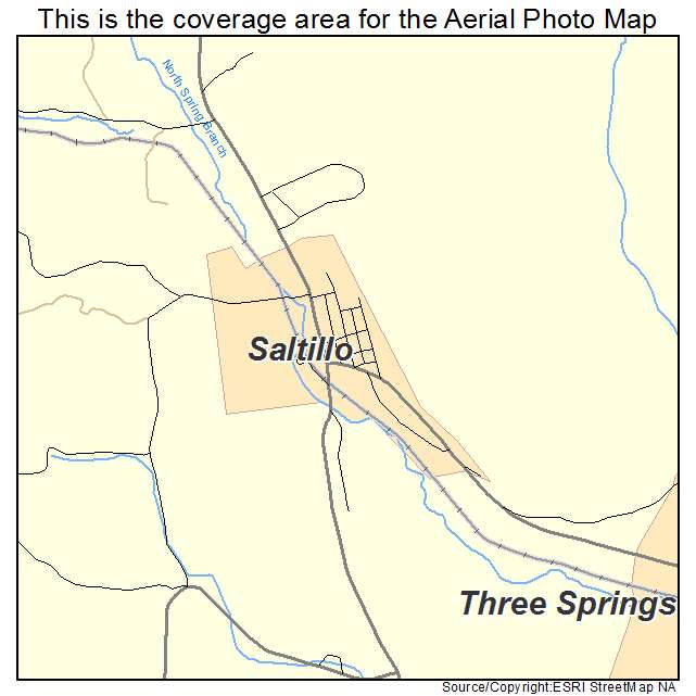 Saltillo, PA location map 