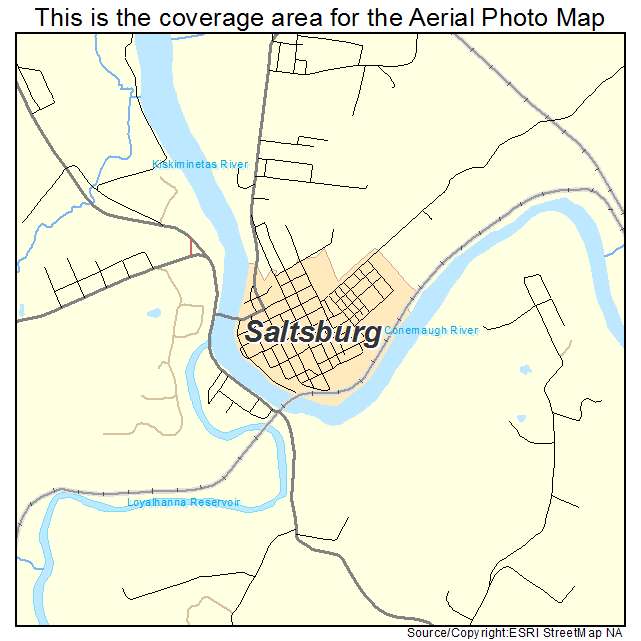 Saltsburg, PA location map 
