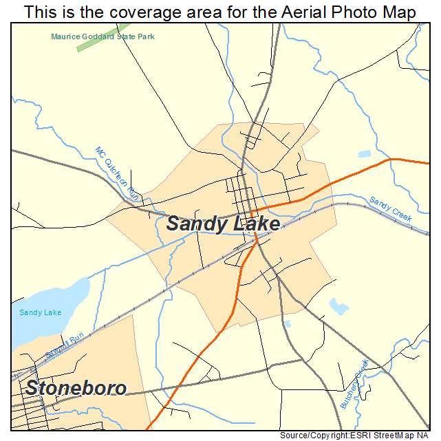 Sandy Lake, PA location map 