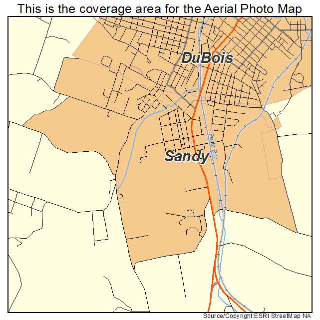 Sandy, PA location map 