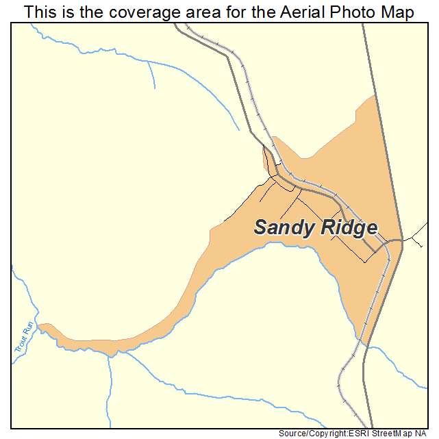 Sandy Ridge, PA location map 
