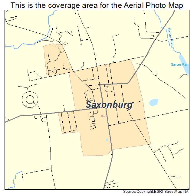Saxonburg, PA location map 