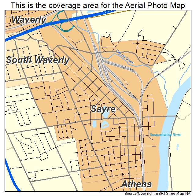 Sayre, PA location map 