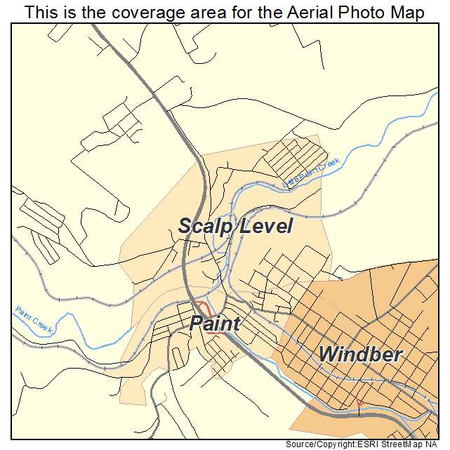 Scalp Level, PA location map 