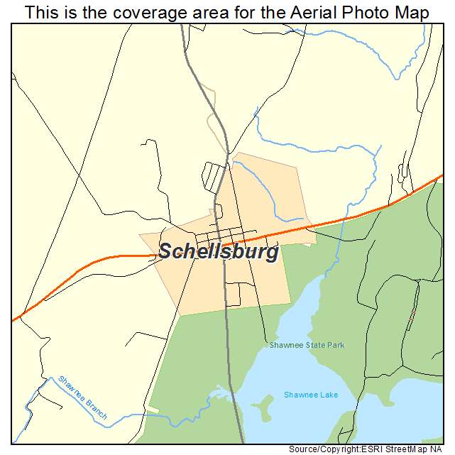Schellsburg, PA location map 