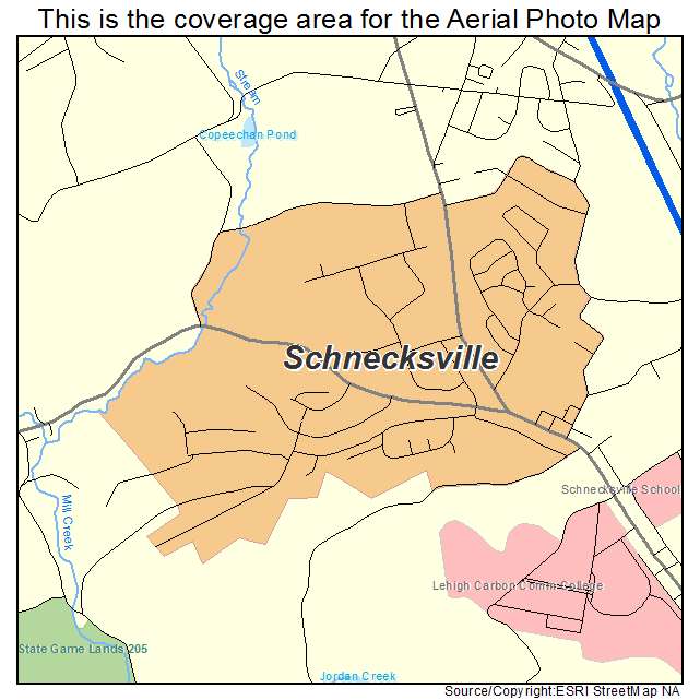 Schnecksville, PA location map 