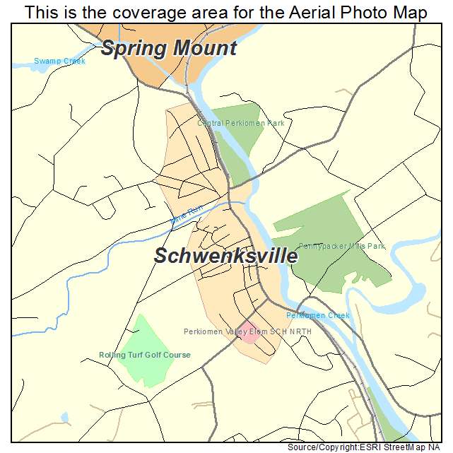 Schwenksville, PA location map 