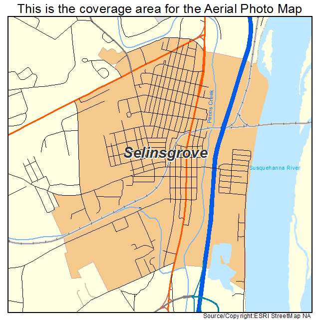 Selinsgrove, PA location map 