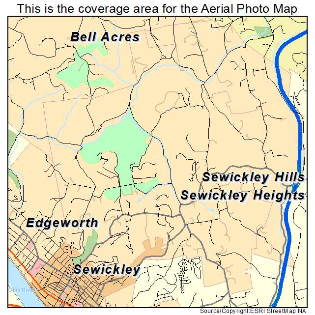 Sewickley Heights, PA location map 