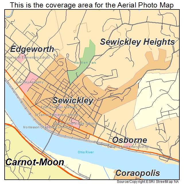 Sewickley, PA location map 