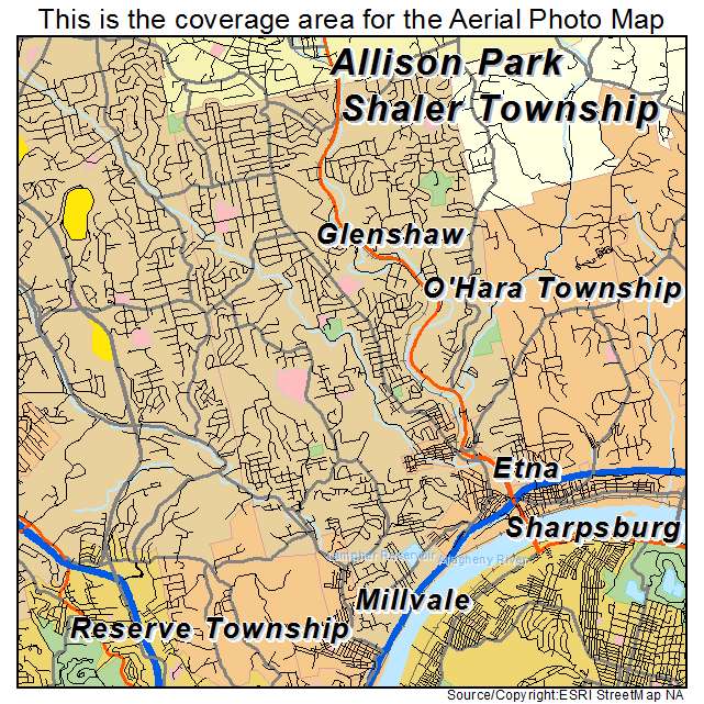 Shaler Township, PA location map 