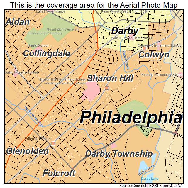 Sharon Hill, PA location map 