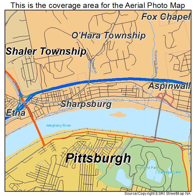 Sharpsburg, PA location map 
