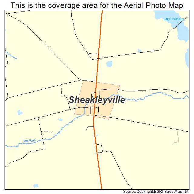 Sheakleyville, PA location map 