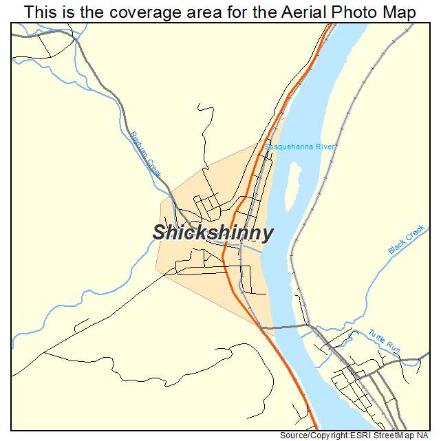Shickshinny, PA location map 
