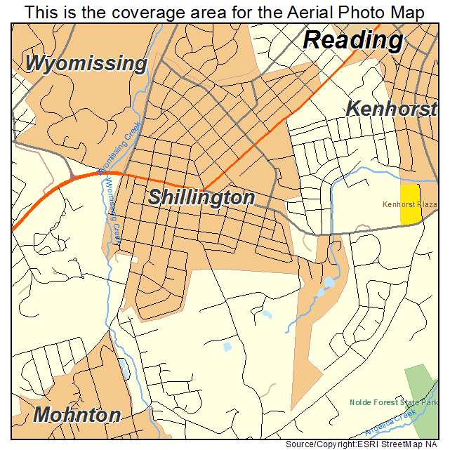 Shillington, PA location map 