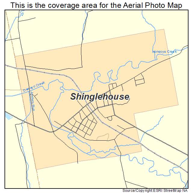 Shinglehouse, PA location map 