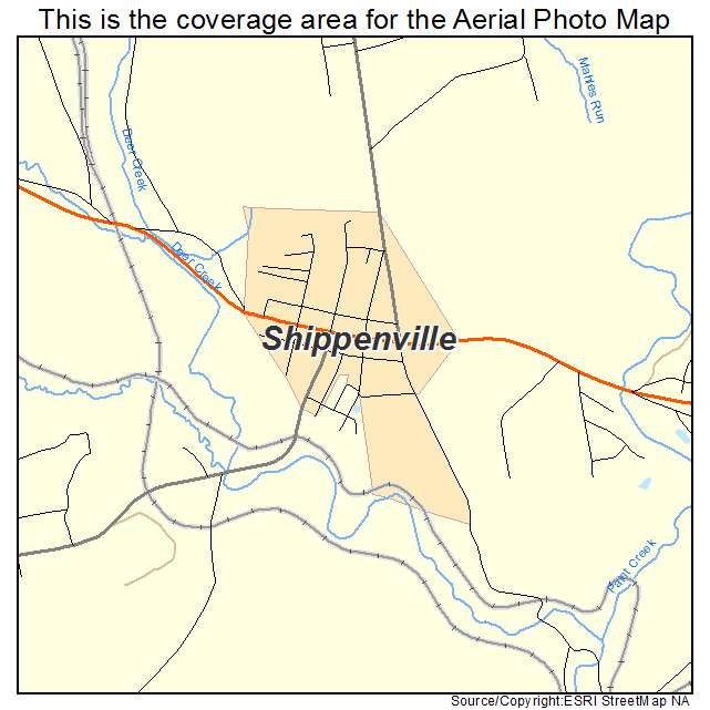 Shippenville, PA location map 