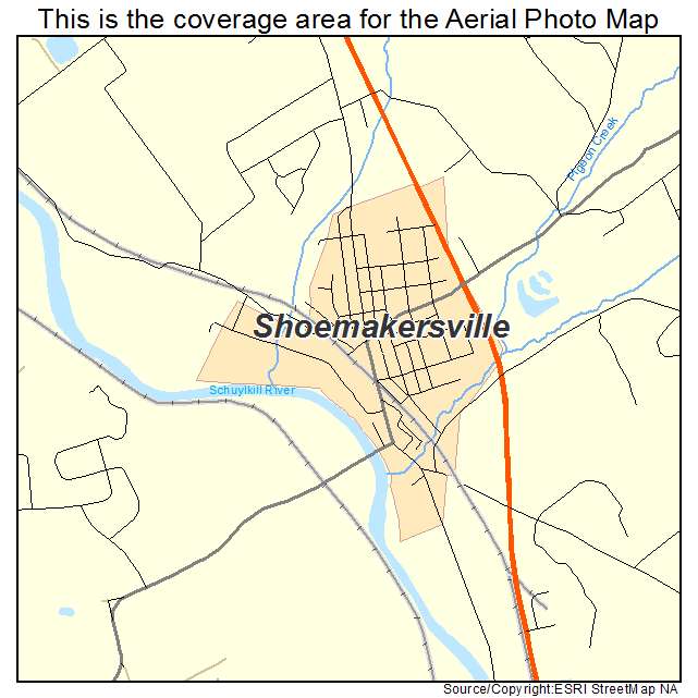 Shoemakersville, PA location map 