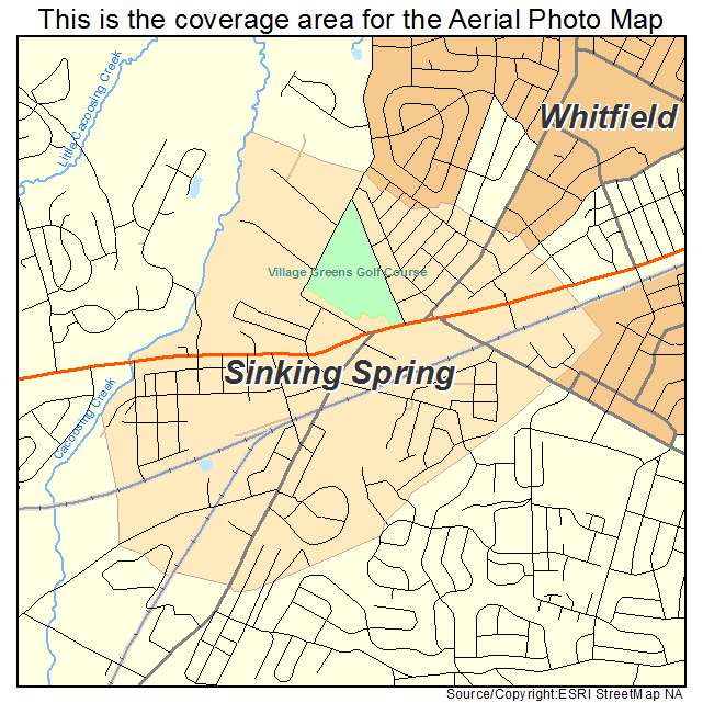Sinking Spring, PA location map 
