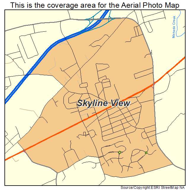 Skyline View, PA location map 