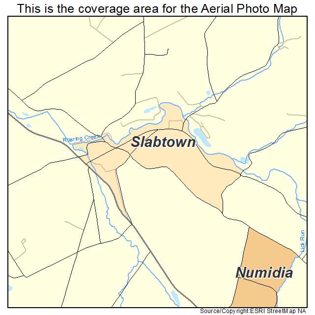 Slabtown, PA location map 