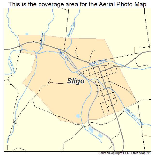 Sligo, PA location map 