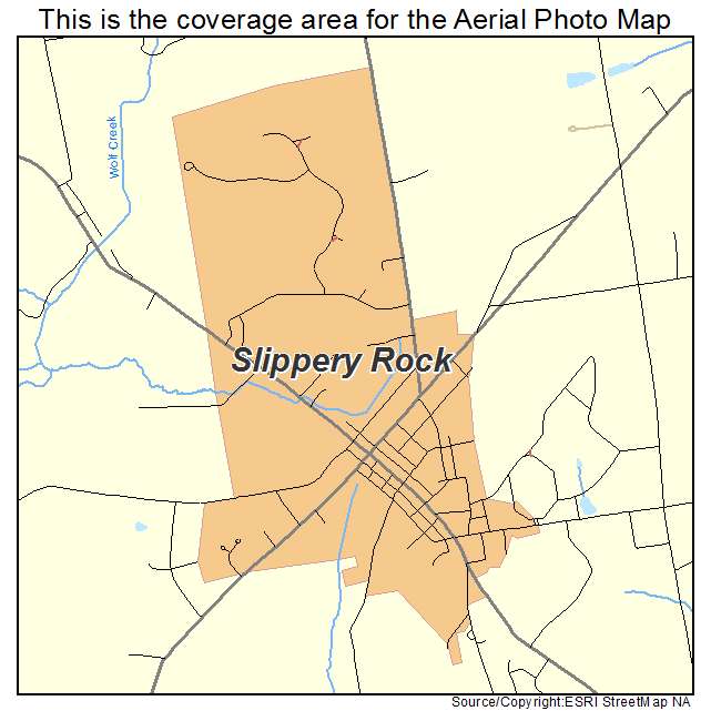 Slippery Rock, PA location map 