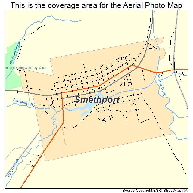 Smethport, PA location map 
