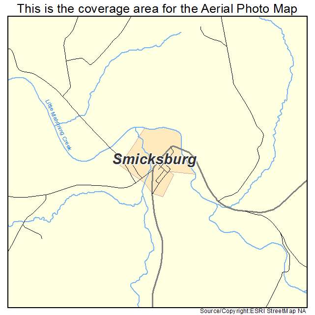 Smicksburg, PA location map 