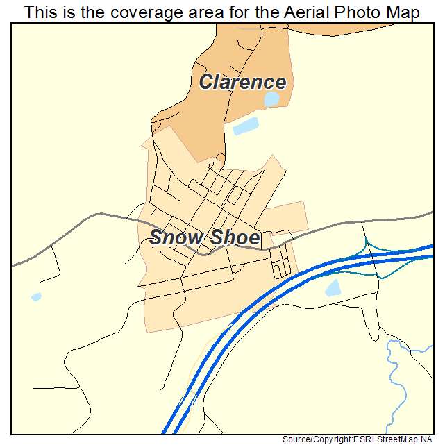 Snow Shoe, PA location map 